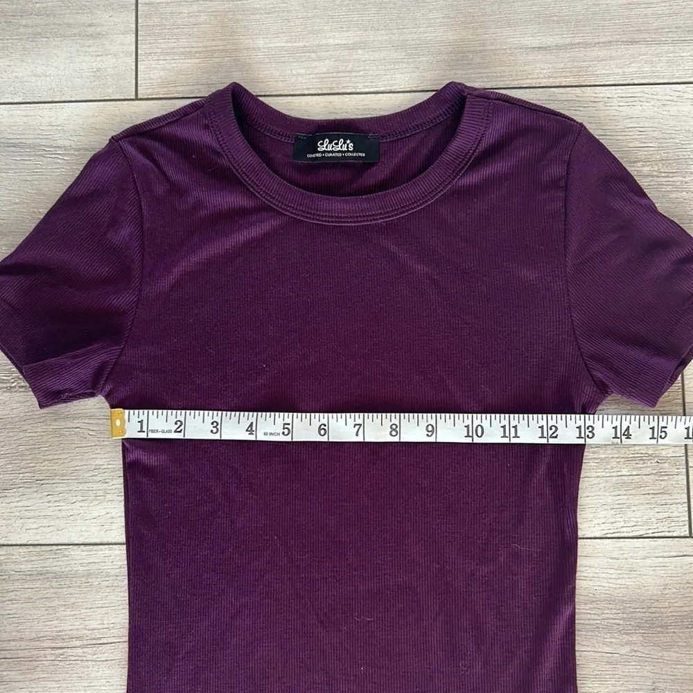 Lulu's Hey Good Lookin' Short Sleeve Plum Purple dress size small